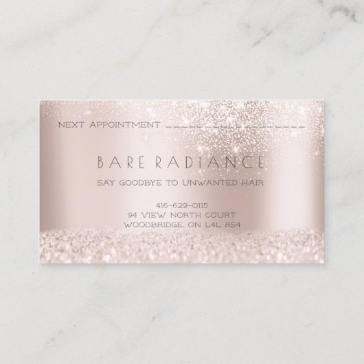 Électrolyse Retrait des cheveux Rendez-vous Rose P (Dos)