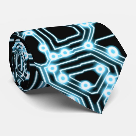 ElecTRON - Bleu / Noir - Cravate (Roulé)