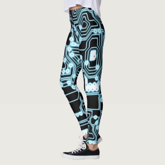 ElecTRON - Bleu / Noir - Leggings (Gauche)