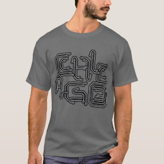 Electronic Chicago PCB T - Dark Grey T-shirt