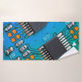 Electronic circuit board close up. background,boar (Serviette de bain)