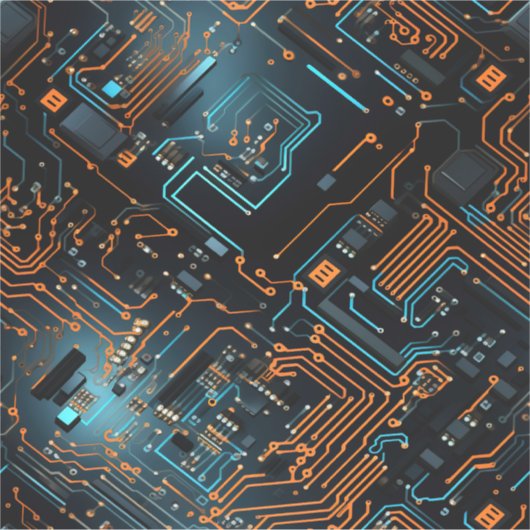 Electronic Circuit Vinyl Sticker (Voorkant)