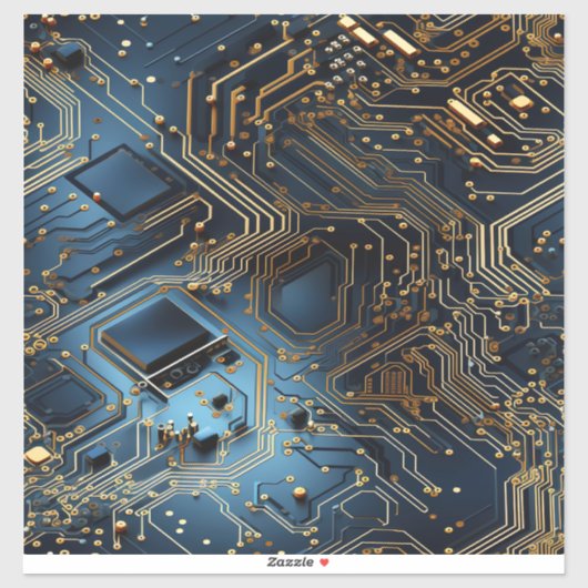 Electronic Circuit Vinyl Sticker (Vel)
