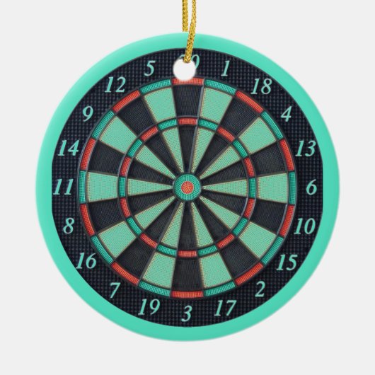 Electronic Dart Board Keramisch Ornament (Voorkant)