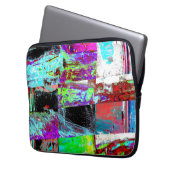 Electronics Bag – Abstract Grid Laptop Sleeve (Voorkant Links)
