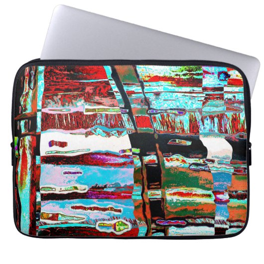 Electronics Bag – Collapse Reflection Abstract  Laptop Sleeve (Voorkant)