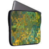 Electronics Bag Groen Geel Edelsteen Patroon Laptop Sleeve (Voorkant Rechts)