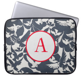 Electronics Bag JAPANESE BIRD PATTERN DIY INITIAAL Laptop Sleeve