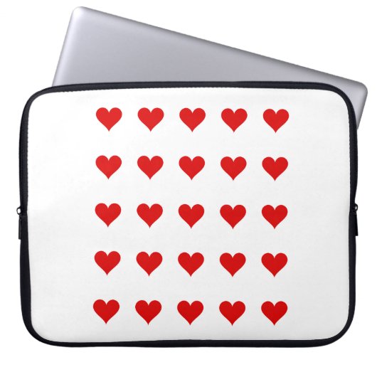 Electronics Bag with hearts. Laptop Sleeve (Voorkant)
