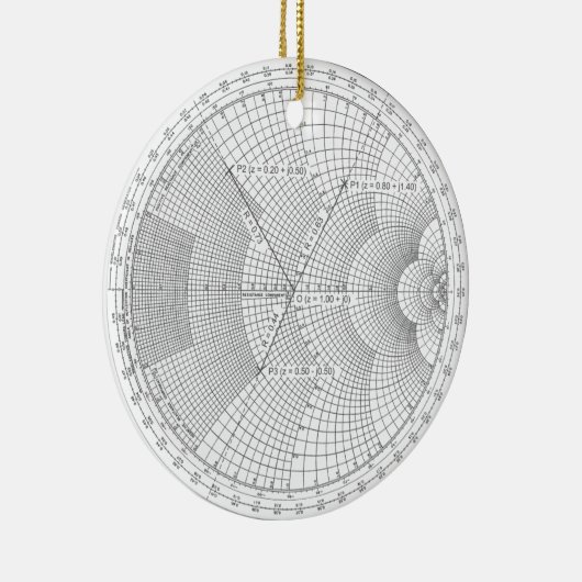 Electronics Engineer Smith Chart Holiday Keramisch Ornament (Rechts)
