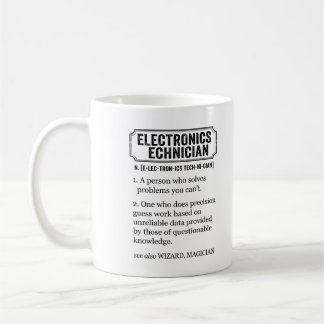 Electronics Technician Funny Definition Koffiemok