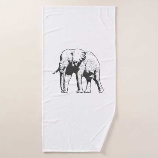 Elefant Dickhäuter aus Afrika Badhanddoek (Badhanddoek)