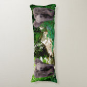 Elefant en Oerwoud Lichaamskussen (Voorkant Verticaal)