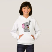 Elefant met chocolade-wafelijs (Voorkant volledig)