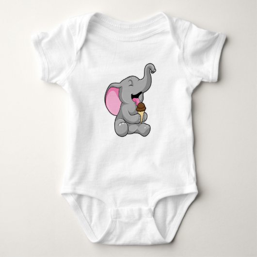 Elefant met chocolade-wafelijs romper (Voorkant)