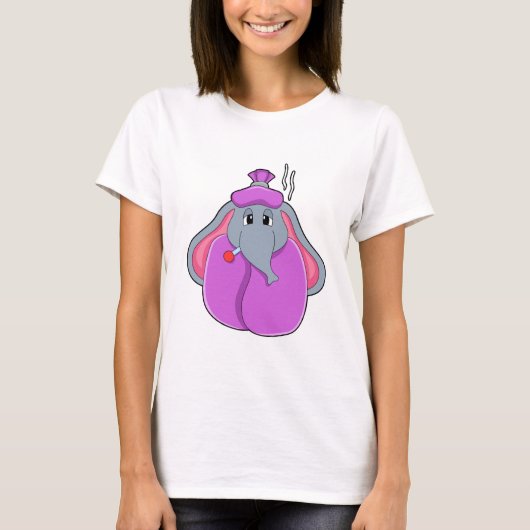 Elefant met koortsthermometer t-shirt (Voorkant)
