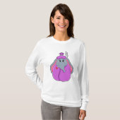 Elefant met koortsthermometer t-shirt (Voorkant volledig)
