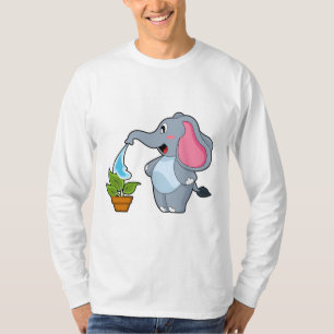 Elefant met Plant T-shirt