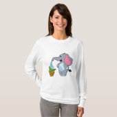 Elefant met Plant T-shirt (Voorkant volledig)