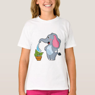 Elefant met Plant T-shirt