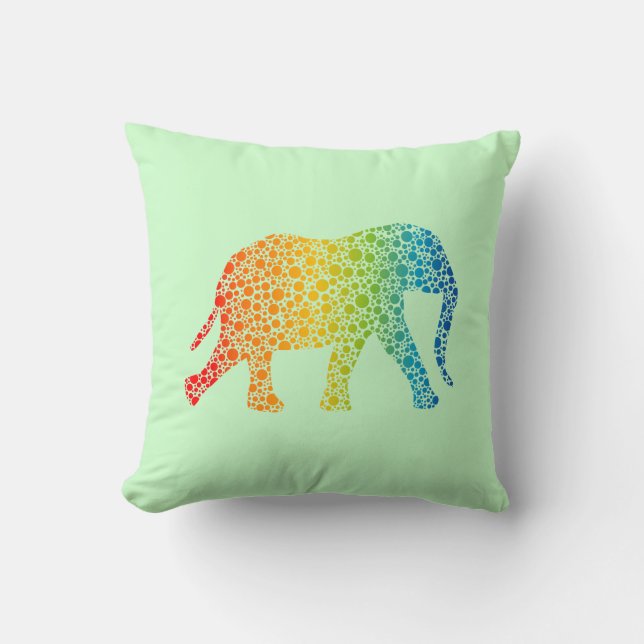 Elefant met Stippen Kussen (Voorkant)