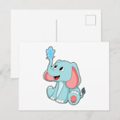 Elefant met water briefkaart (Voorkant / Achterkant)