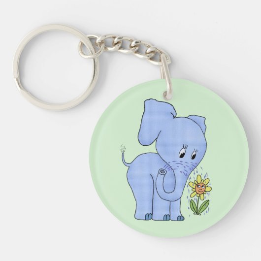 Elefant mit Blume Sleutelhanger (Voorkant)