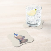 Elefant mit Schmetterling Kartonnen Onderzetters (Insitu)