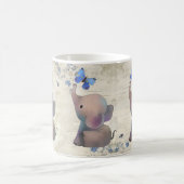 Elefant mit Schmetterling Koffiemok (Center)