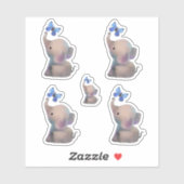 Elefant mit Schmetterling Sticker (Vel)