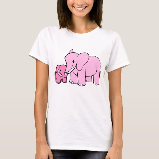 Elefant T-shirt (roze) (Voorkant)
