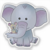 Elefant und Maus Aufkleber Sticker (Voorkant)