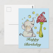 Elefant und Pilz Briefkaart (Voorkant / Achterkant)