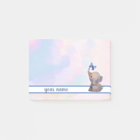 Elefant und Schmetterling Klebezettel Post-it® Notes (Voorkant)