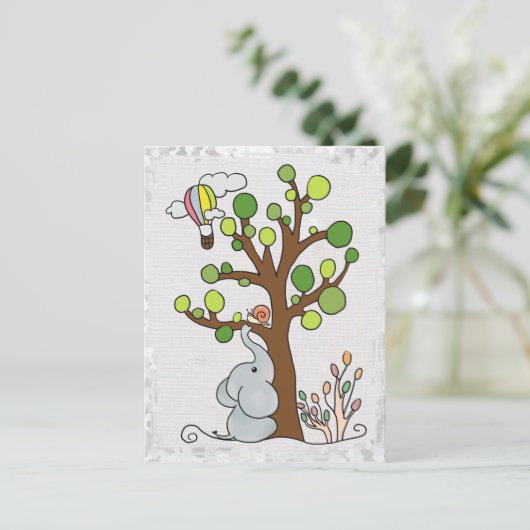 Elefant unterm Baum Briefkaart (Staand voorkant)