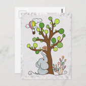 Elefant unterm Baum Briefkaart (Voorkant / Achterkant)