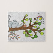 Elefant unterm Baum Legpuzzel (Horizontaal)