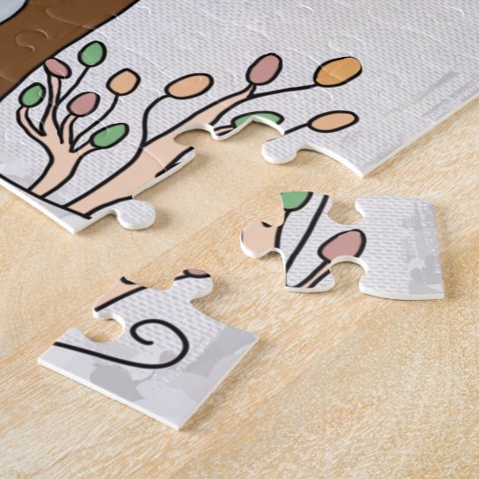 Elefant unterm Baum Legpuzzel (Zijkant)