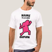 Elefunk Funny Elephant – Custom Crew Design T-shirt (Voorkant)