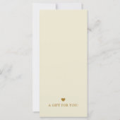 Elegan Beige Minimalist Custom Business Gift Card (Achterkant)