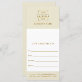 Elegan Beige Minimalist Custom Business Gift Card (Voorkant / Achterkant)