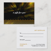 Elegan Gold Chevron Salon et certificat cadeau Spa (Devant / Derrière)