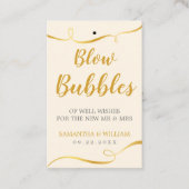 Elegan Gold Wedding Bubble Wand Label | Aangepaste (Voorkant)