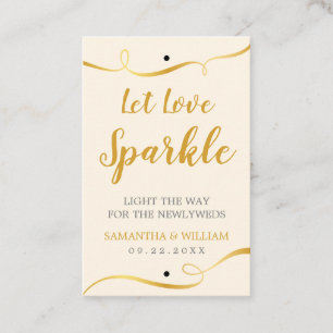 Elegan Gold Wedding Sparkler Label Aangepaste kl