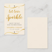 Elegan Gold Wedding Sparkler Label | Aangepaste kl (Voorkant / Achterkant)