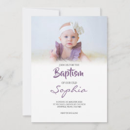 Elegan & minimalist Baptism Invitation Aankondiging