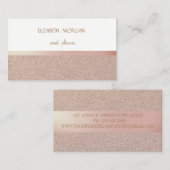 Elegan Modern Simple Glittery Bokeh Pink Stripes Visitekaartje (Voorkant / Achterkant)