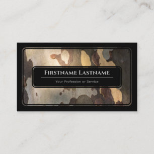 Elegan zwarte houten houtsenboom visitekaartje