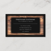 Elegan zwarte houten resten van hout visitekaartje (Achterkant)