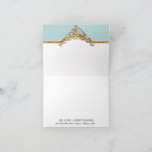 Élégance 2, cartes de cravate noire de note d'or (Intérieur)